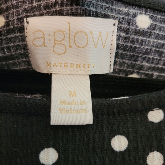 MATERNITY black and white Polka dot top - Picture 2 of 5